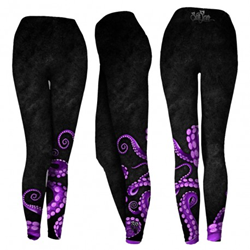 Performance Leggings - Purple Octopus